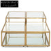 Oxford Set of 4 100cm Glass Coffee Table - Brushed Gold Base Coffee Tables