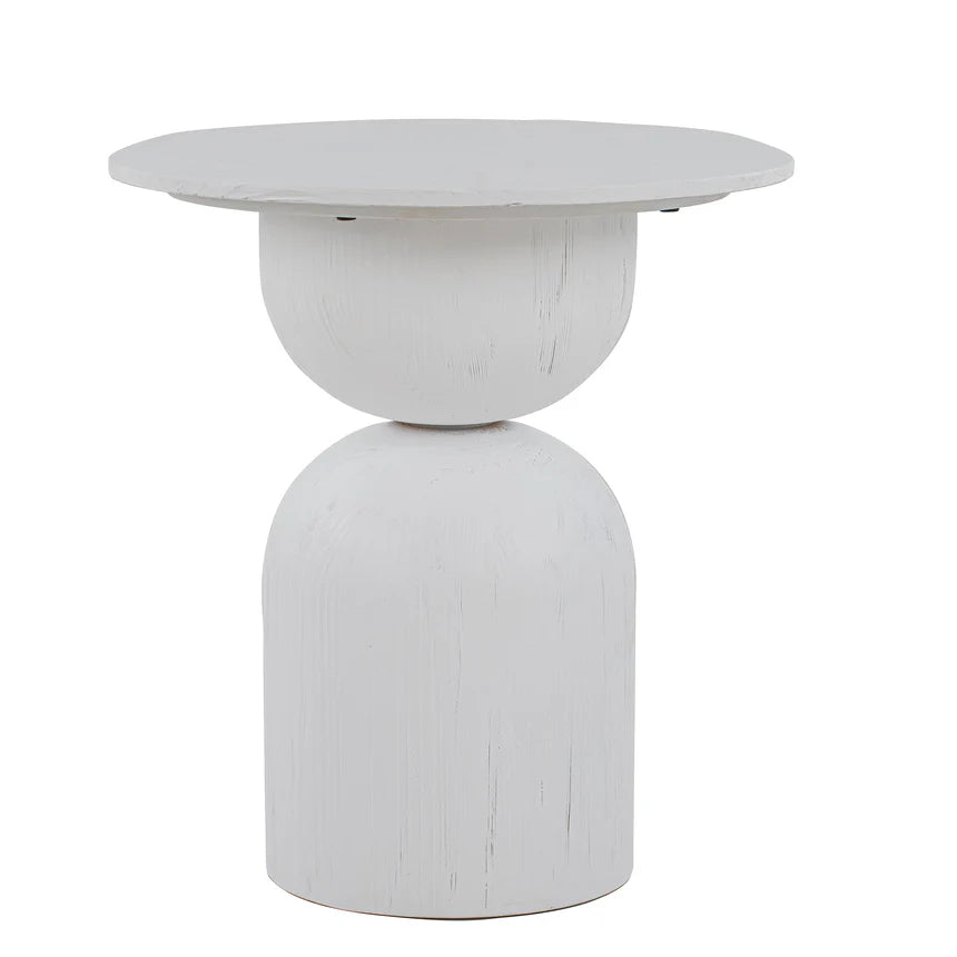 Abbott Round Side Table - Full White