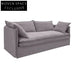 Palm Beach 3 Seater Slip Cover Sofa - Slate Grey Linen Stool