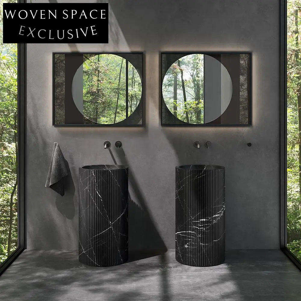 Paul Baigen Marble Pedestal Basin