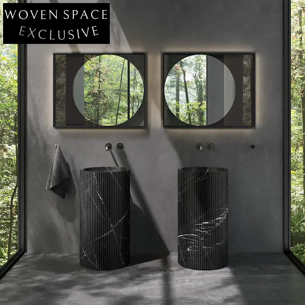 Paul Baigen Marble Pedestal Basin