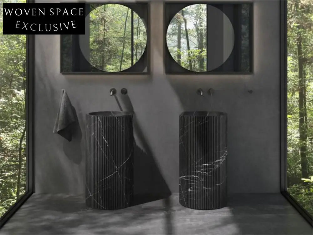 Paul Baigen Marble Pedestal Basin