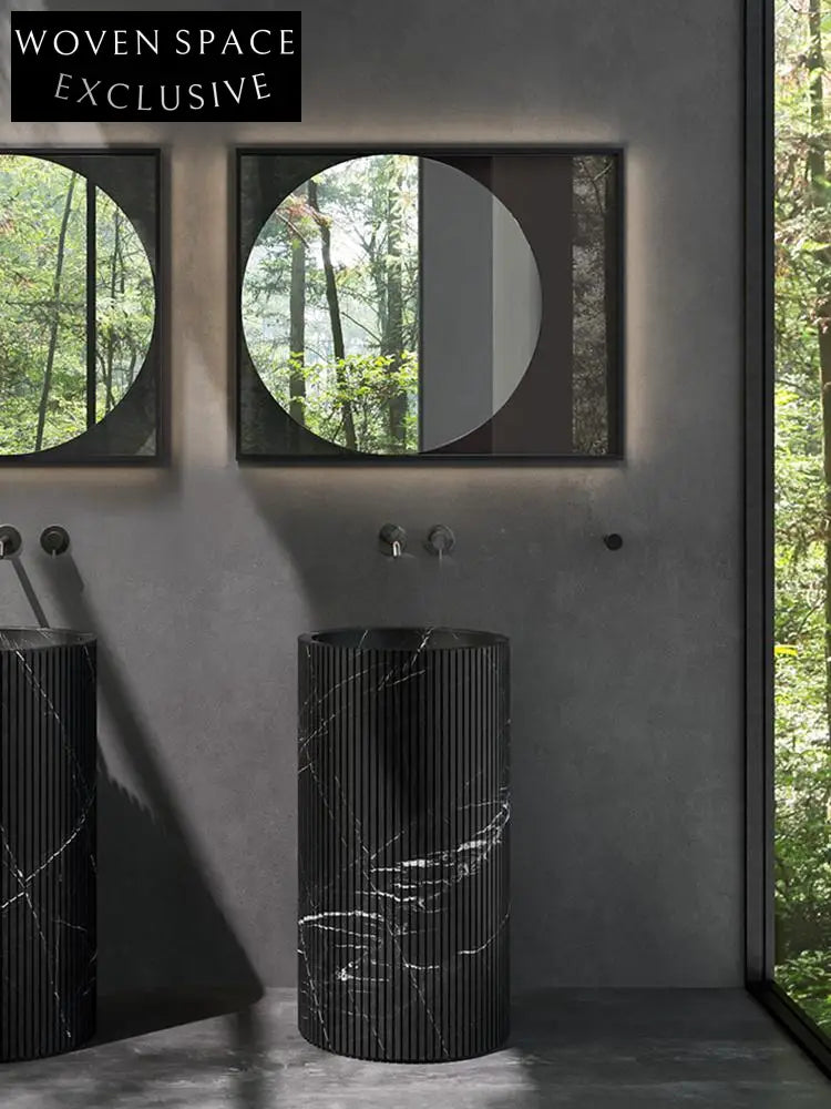 Paul Baigen Marble Pedestal Basin