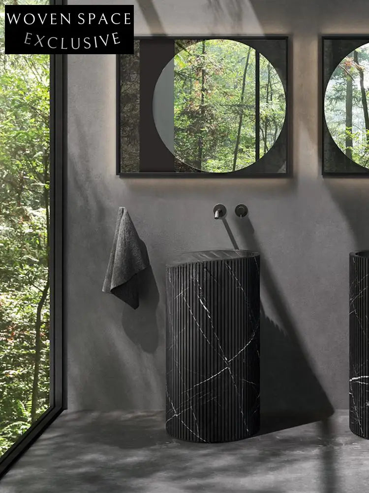 Paul Baigen Marble Pedestal Basin