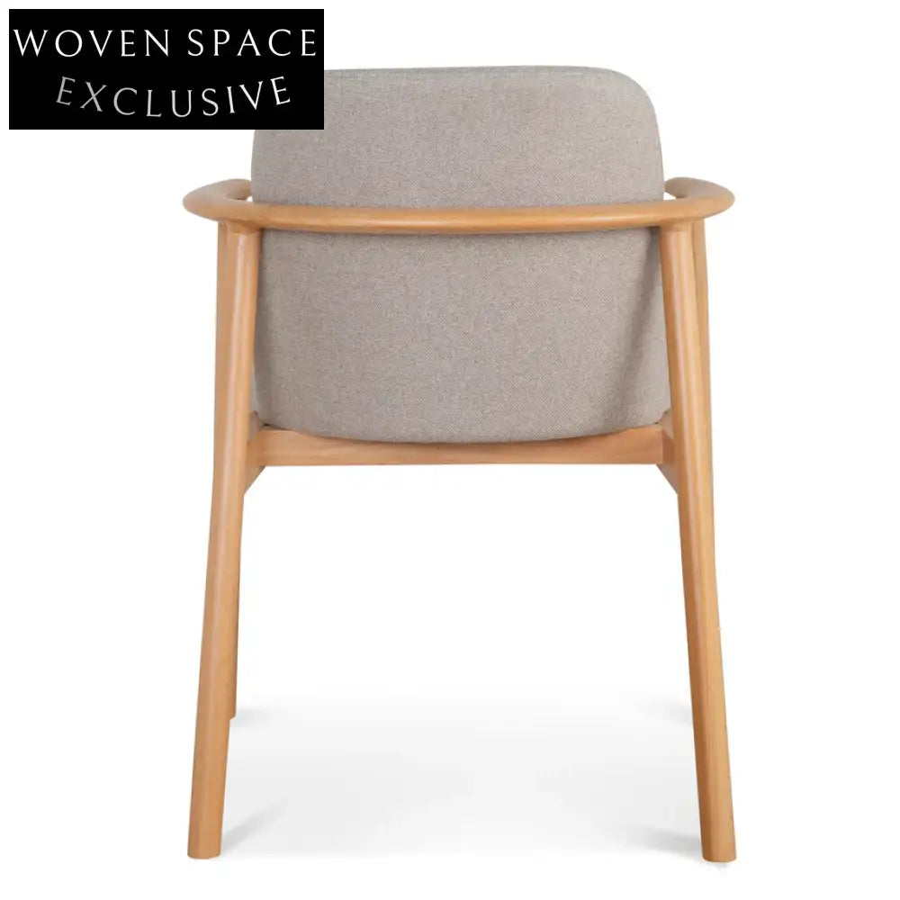 Paul Natural Dining Armchair - Grey Seat (Set of 2)