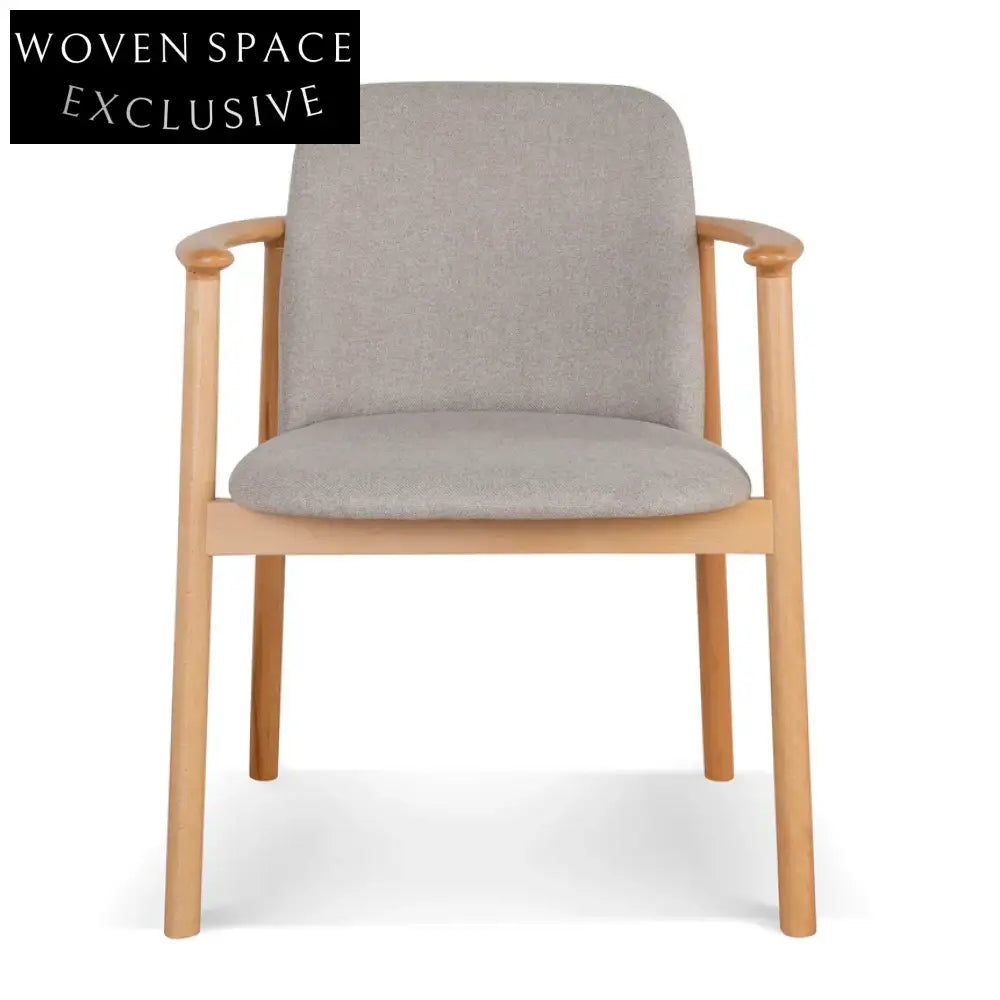 Paul Natural Dining Armchair - Grey Seat (Set of 2)