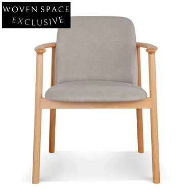 Paul Natural Dining Armchair - Grey Seat (Set of 2)