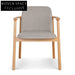 Paul Natural Dining Armchair - Grey Seat (Set of 2)