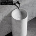 Pedestal Stone Basin Stand Sink White / Stone