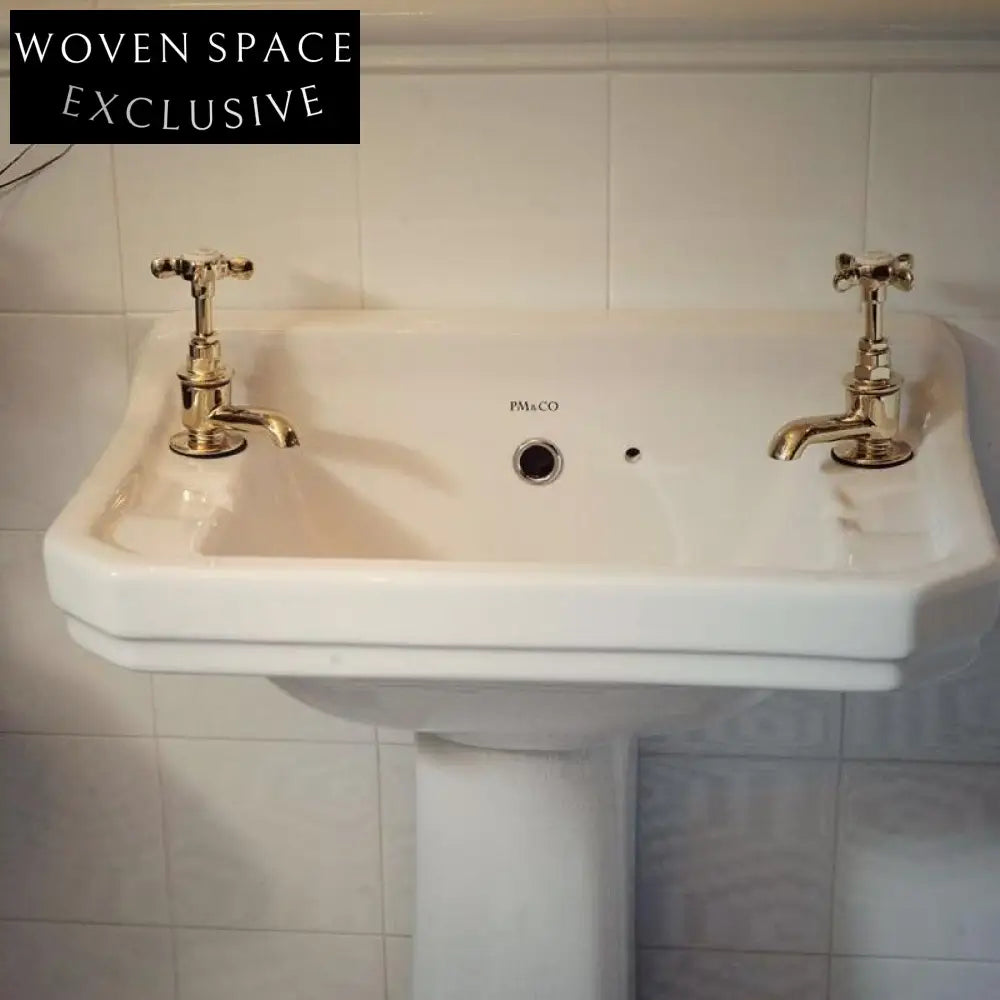 Petronille Retro Column Ceramic Basin Pedestal basin in stock