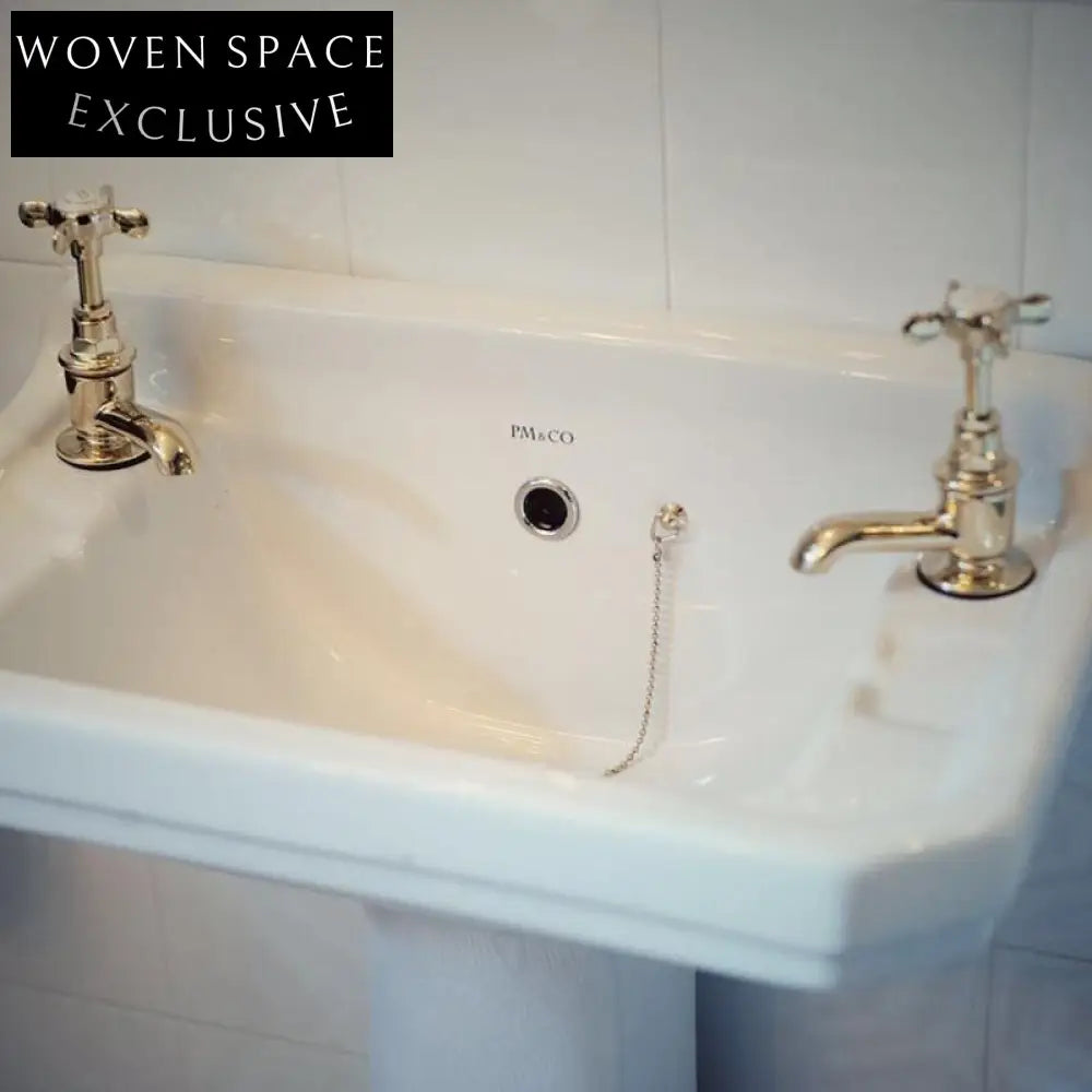 Petronille Retro Column Ceramic Basin Pedestal basin in stock