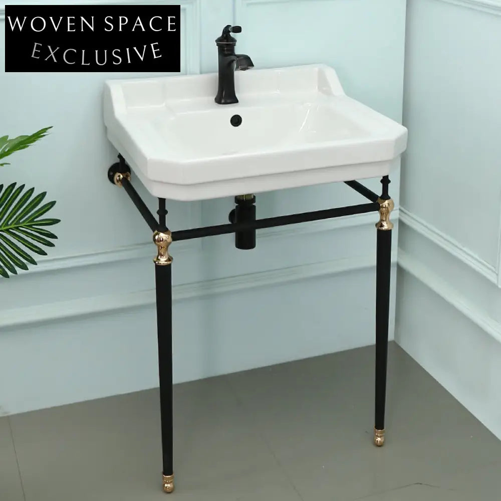 Philis Dietao Retro Basin with Copper Rack Single hole set (without towel rack