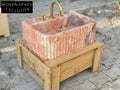 Picard Ribbed Marble Sink - Wall Mounted