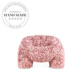 Pink Petal Sherpa Single Lounge Upholstered Accent Armchair