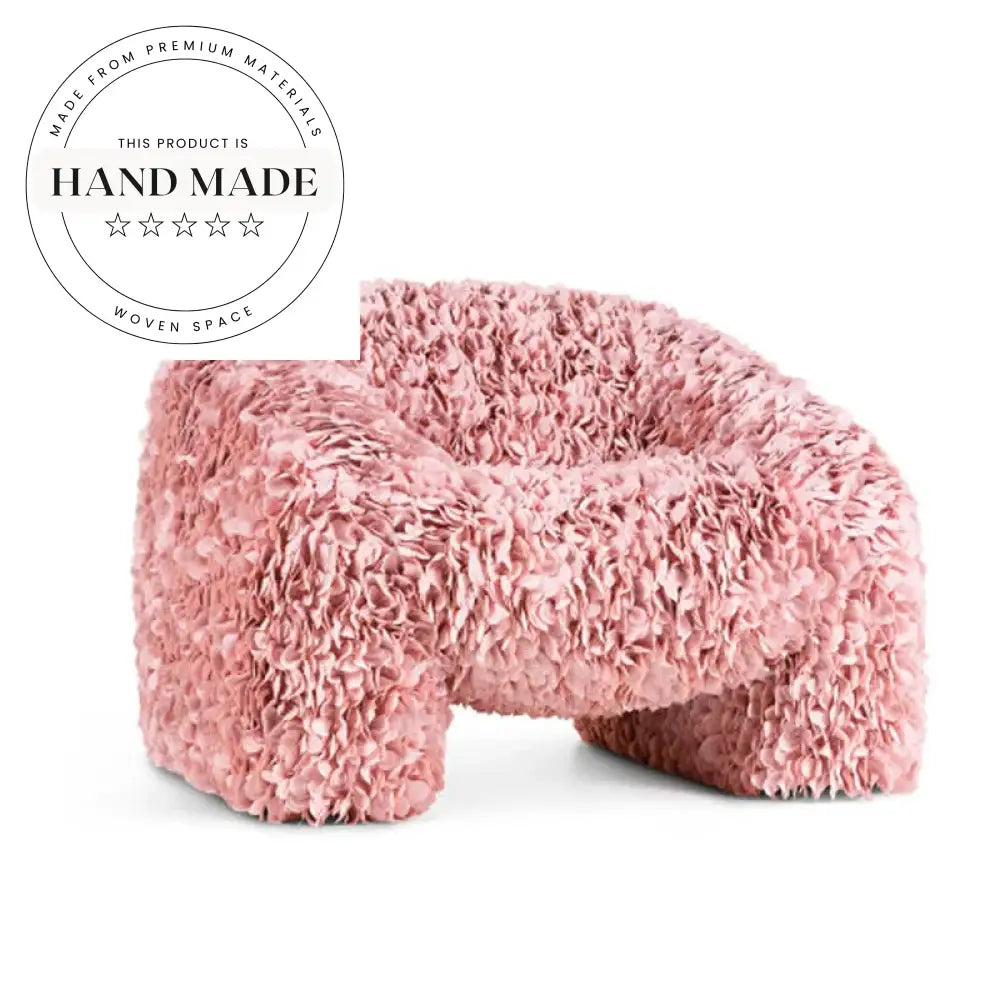 Pink Petal Sherpa Single Lounge Upholstered Accent Armchair