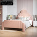 Pink Princess Bed for Girls - Modern Upholstered Kids Bedroom Furniture