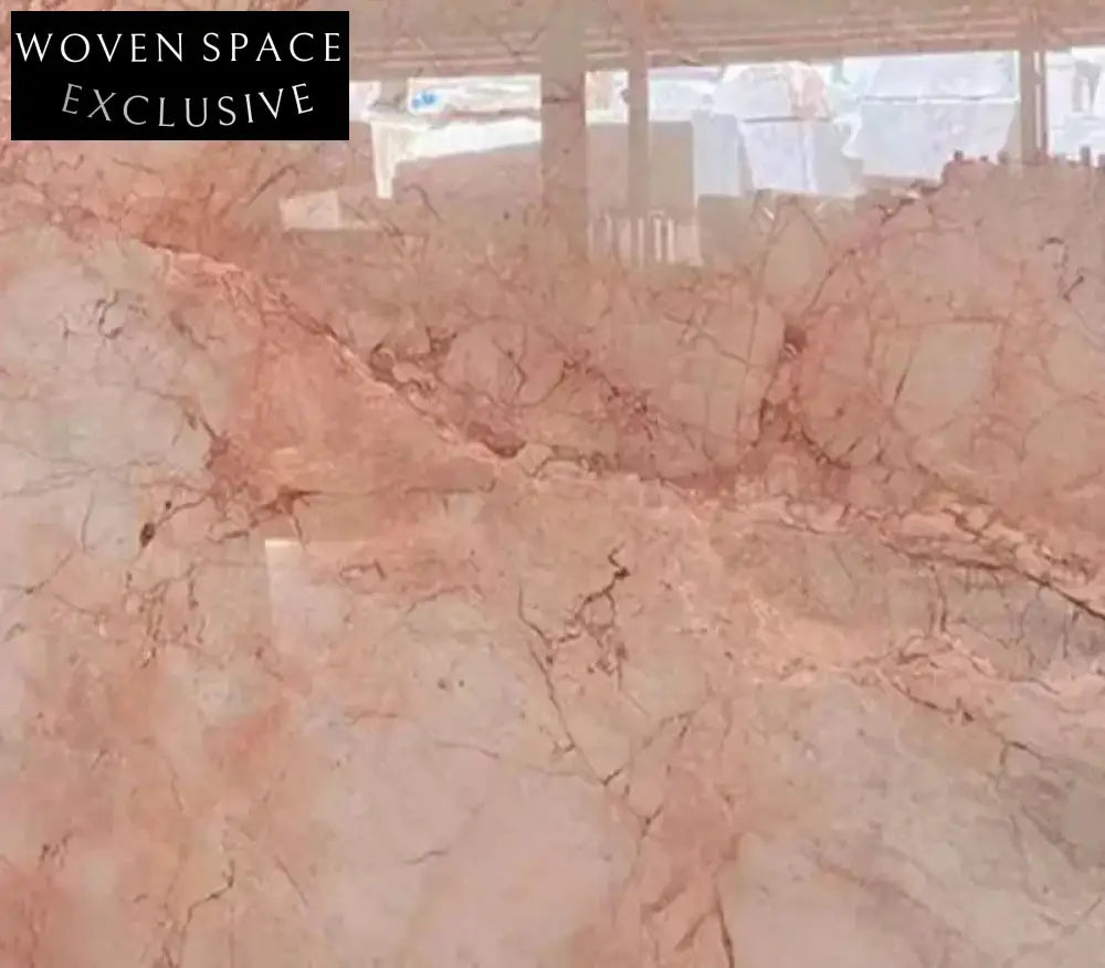 Tostone Pink Rose Marble Rectangle Coffee Table - Waterproof, Modern Living Room