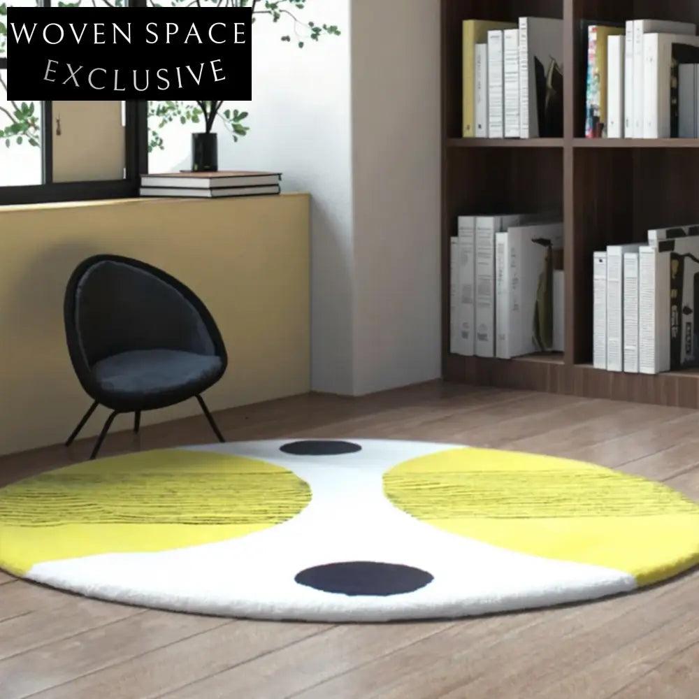 Playful Geometric Pattern Polyester Area Rug for Modern Living & Kids' Rooms