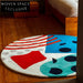 Playful Geometric Pattern Polyester Area Rug for Modern Living & Kids' Rooms