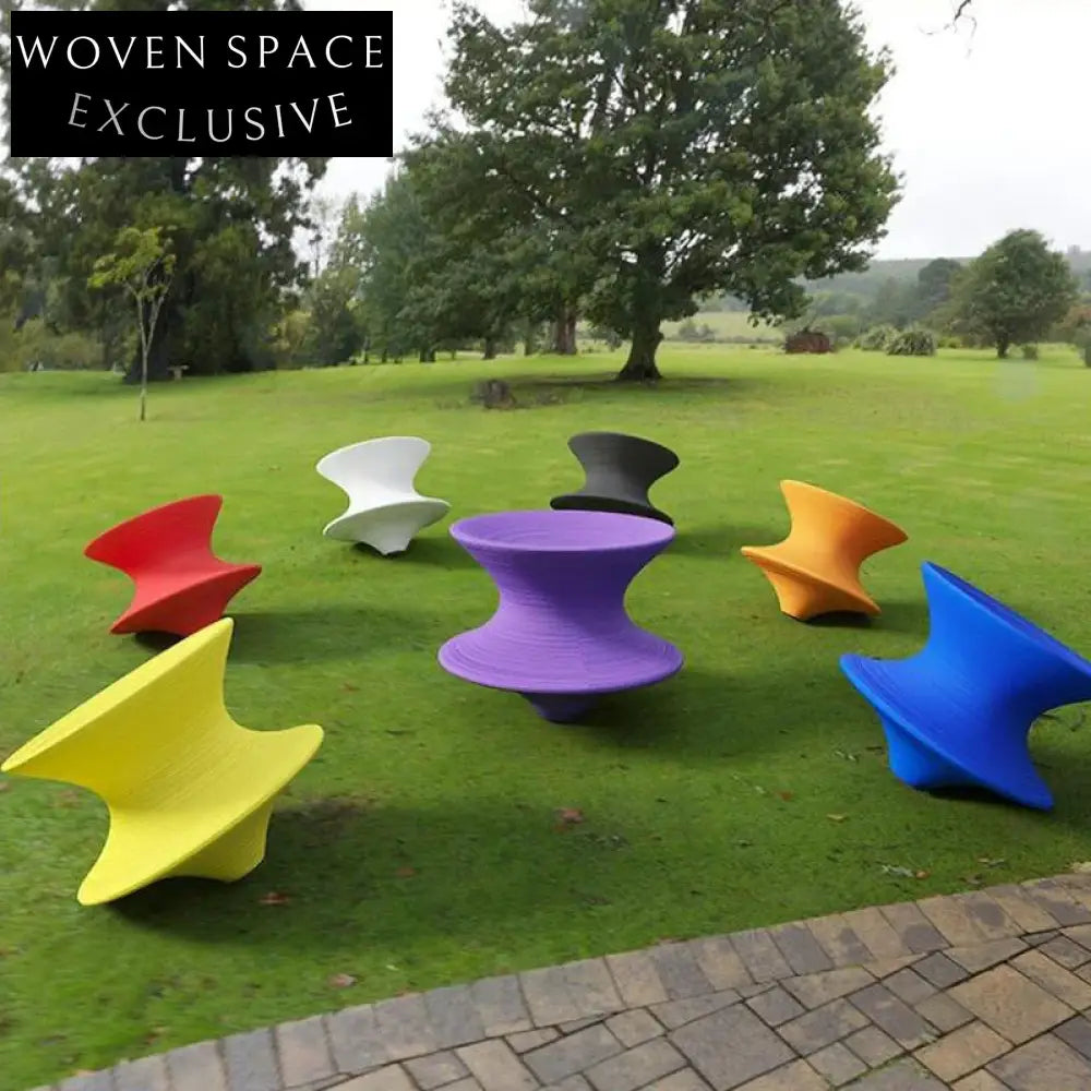 Playful Gyro Swivel Fiberglass Rotatable Chair for Modern Spaces