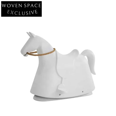 Playful Horse Rocking Chair: Modern Fiberglass Animal Kids' Living Room Seat