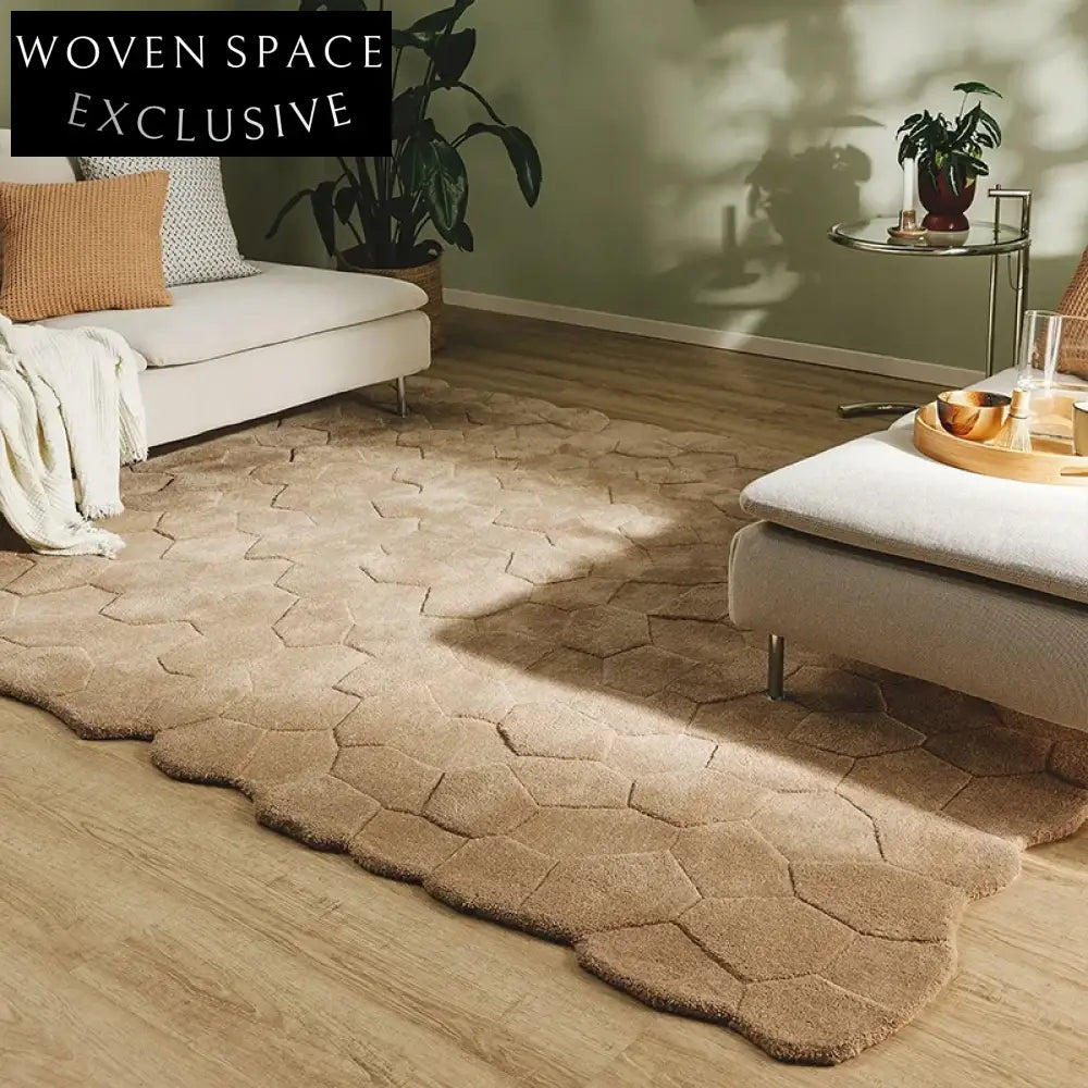 Plush 13mm Thick Polyester Area Rug for Luxury Living Room Bedroom Decor