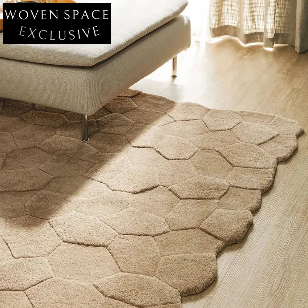 Plush 13mm Thick Polyester Area Rug for Luxury Living Room Bedroom Decor