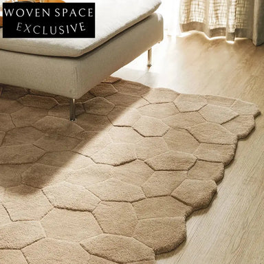 Plush 13mm Thick Polyester Area Rug for Luxury Living Room Bedroom Decor