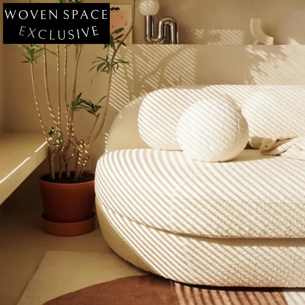 Plush Comfortable Boucle Fabric Sectional Sofa for Contemporary Living