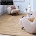 Plush Cream Minimalist Handmade Polyester Area Rug for Modern Home Decor