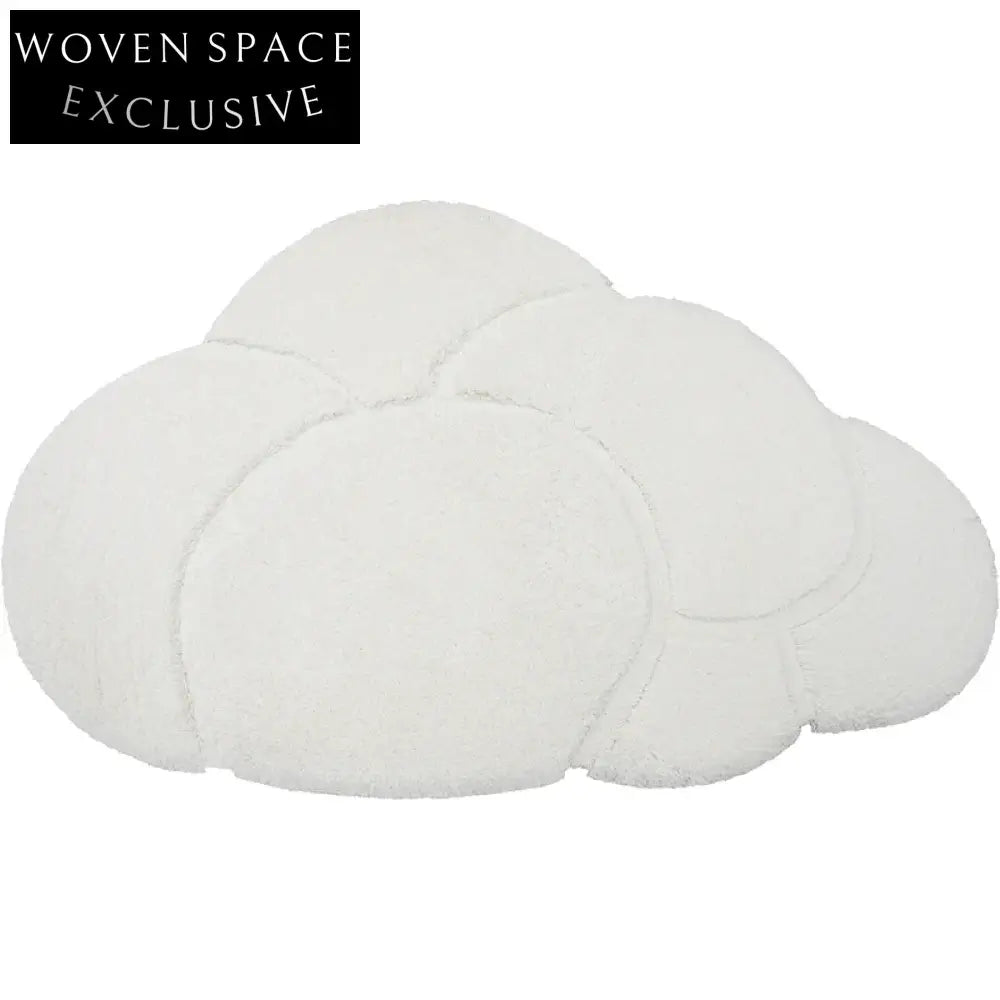 Plush Cream Shag Area Rug: Modern Luxurious Long-Pile Living Room Carpet