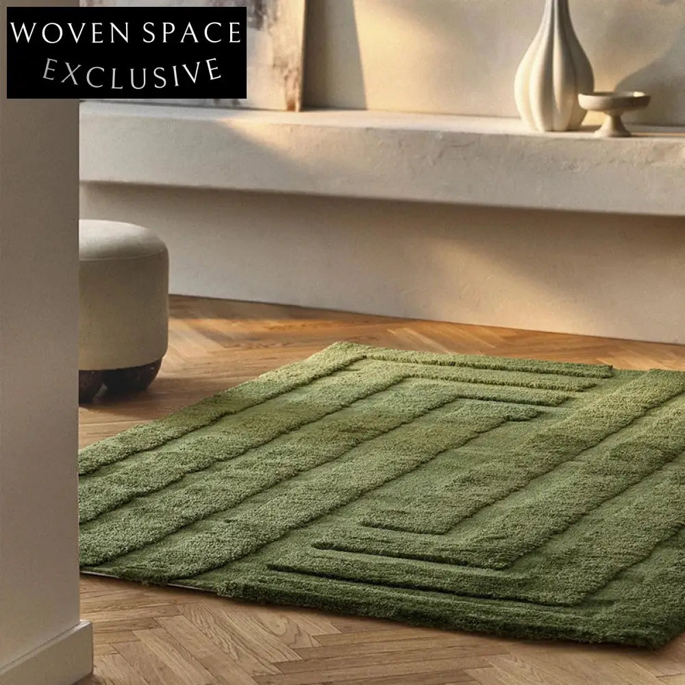 Plush Cream Tufted Faux Milk Silk Living Room Area Rug for Home Decor