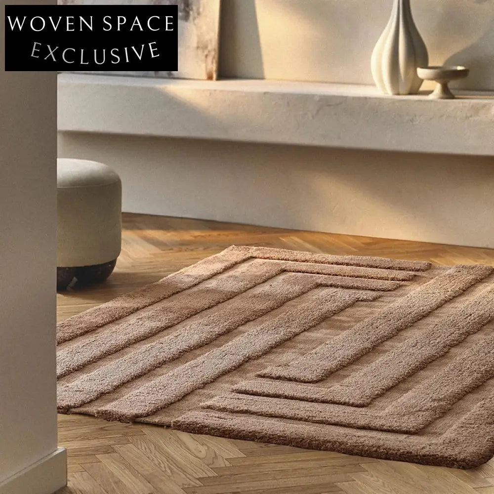 Plush Cream Tufted Faux Milk Silk Living Room Area Rug for Home Decor