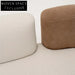 Plush Curved Teddy Fabric Sofa for Modern Living Room & Hotel Lobby Seating