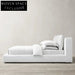 Plush Fabric Modern Upholstered Bed Frame with Tall Soft Headboard
