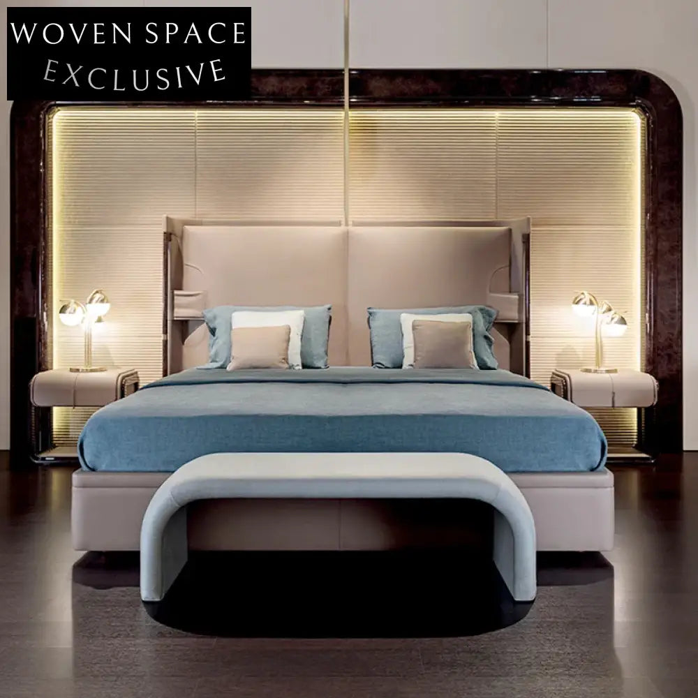 Plush Fabric Ottoman Stool: Modern Bed End Bench for Cozy Indoor Spaces