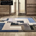 Plush Geometric Pattern Area Rug for Modern Living Room Bedroom Floor Carpet