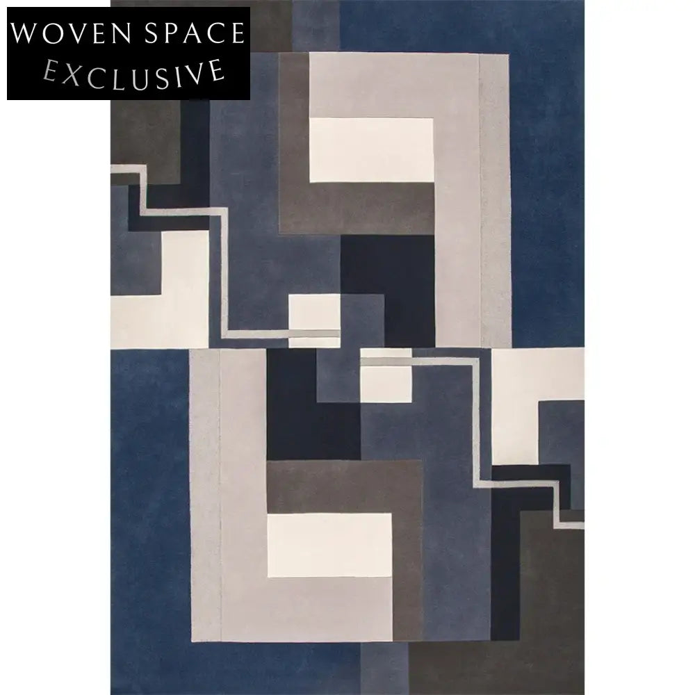 Plush Geometric Pattern Area Rug for Modern Living Room Bedroom Floor Carpet