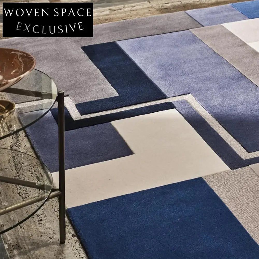 Plush Geometric Pattern Area Rug for Modern Living Room Bedroom Floor Carpet