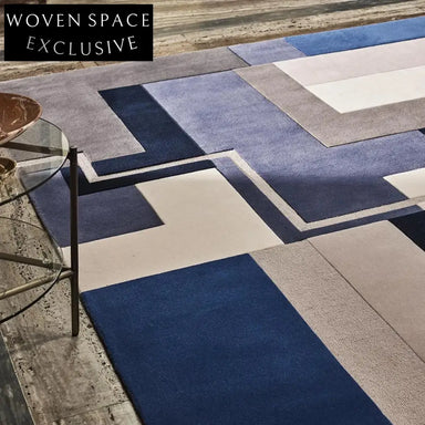 Plush Geometric Pattern Area Rug for Modern Living Room Bedroom Floor Carpet