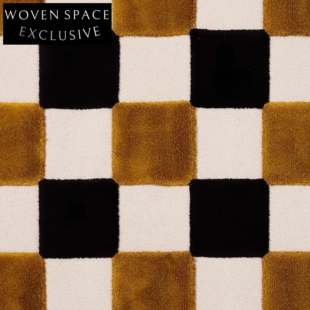 Plush Irregular Geometric Polyester Area Rug, Thickened Bedroom Floor Accent