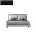 Plush Italian Upholstered Bed Frame with Tall Headboard, King Queen Sizes