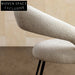 Plush Lamb Wool High Back Dining Chair with Sleek Metal Legs