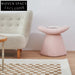 Plush Lamb Wool Small Round Ottoman, Versatile Vanity Chair and Bed End Stool