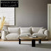 Plush Lamb Wool Sofa: Modern Minimalist Sectional Living Room Accent Couch