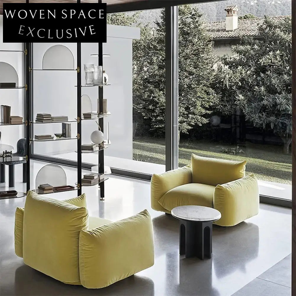 Plush Lamb Wool Sofa: Modern Minimalist Sectional Living Room Accent Couch