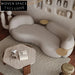 Plush Lamb Wool Three-Seat Sofa: Modern Comfort Living Room Couch