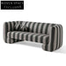 Plush Lambswool Fabric L-Shape Sofa: Contemporary Living Room Hotel Seating
