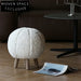 Plush Lambwool Fur Kids Round Ottoman Stool for Living Room Home Decor