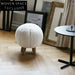 Plush Lambwool Fur Kids Round Ottoman Stool for Living Room Home Decor
